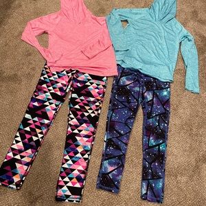 2 Ideology tops with hoods 2 ideology leggings